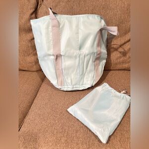 Light Turquoise Tote Bag with Pouch
